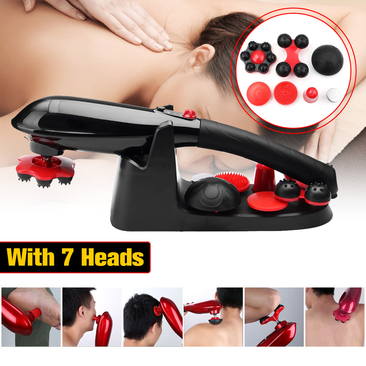 New Hand-held Lightweight Rechargeable Cervical Massager Electric Multi-function Body Back Massage Hammer