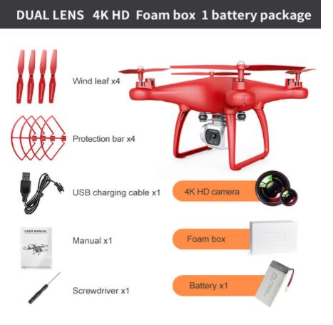 Cross-Border Drone Remote Control HD 4k Dual Lens Camera Long Endurance Helicopter Model Fixed Altitude