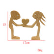 Lovers Heart-shaped Wooden Ornaments, Loving Family, Wooden Crafts, Holiday Decorations