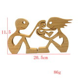 Lovers Heart-shaped Wooden Ornaments, Loving Family, Wooden Crafts, Holiday Decorations