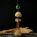 Car Ornaments Inside Car Natural Boxwood Lotus Car Hangings Accessories