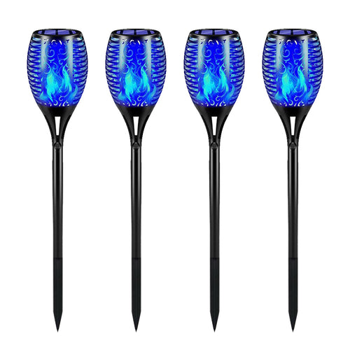 4 Pack Solar Lights Outdoor Solar 12 Led Torch Flickering Flame Lights