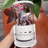 360-degree 3D Holographic Fan Bluetooth Speaker Advertising Machine Air Imaging Stereo Cylindrical Screen