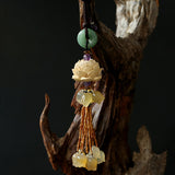 Car Ornaments Inside Car Natural Boxwood Lotus Car Hangings Accessories